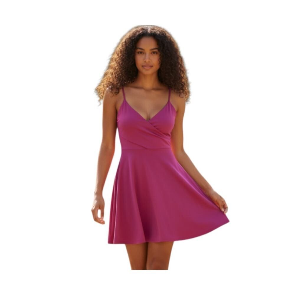 MAGENTA SKATER DRESS SZ.M/L EUC.